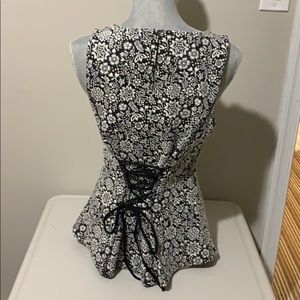 Vanessa Virginia by Anthropologie lace up tank top